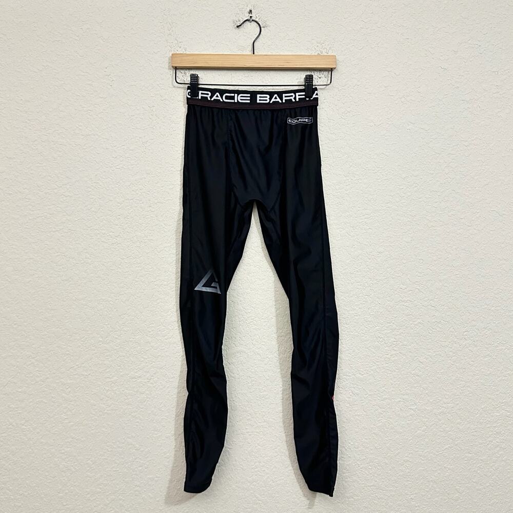 GRACIE BARRA Equipe Pants Black Compression Leggings MMA Training